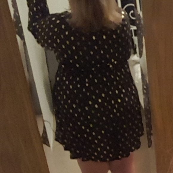 SHEIN Party Dress! Black w/Gold Polka Dots size 1x - Picture 3 of 3